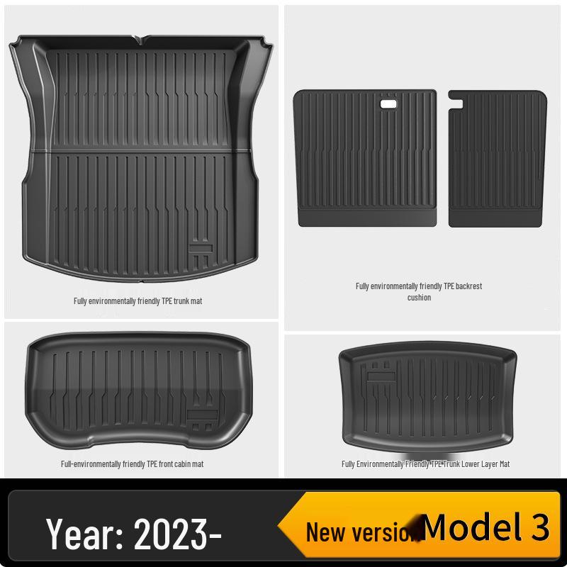 Tesla Model 3/Y Facelift Eco-friendly All-Weather TPE Car & Trunk Mats