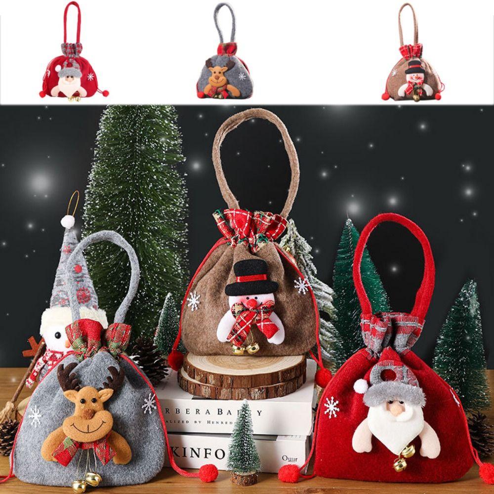 Weihnachtsmann/Schneemann/Elch Weihnachtsgeschenk Schneemann Puppe Tasche Cartoon Weihnachtsmann Geschenktasche Feiertag