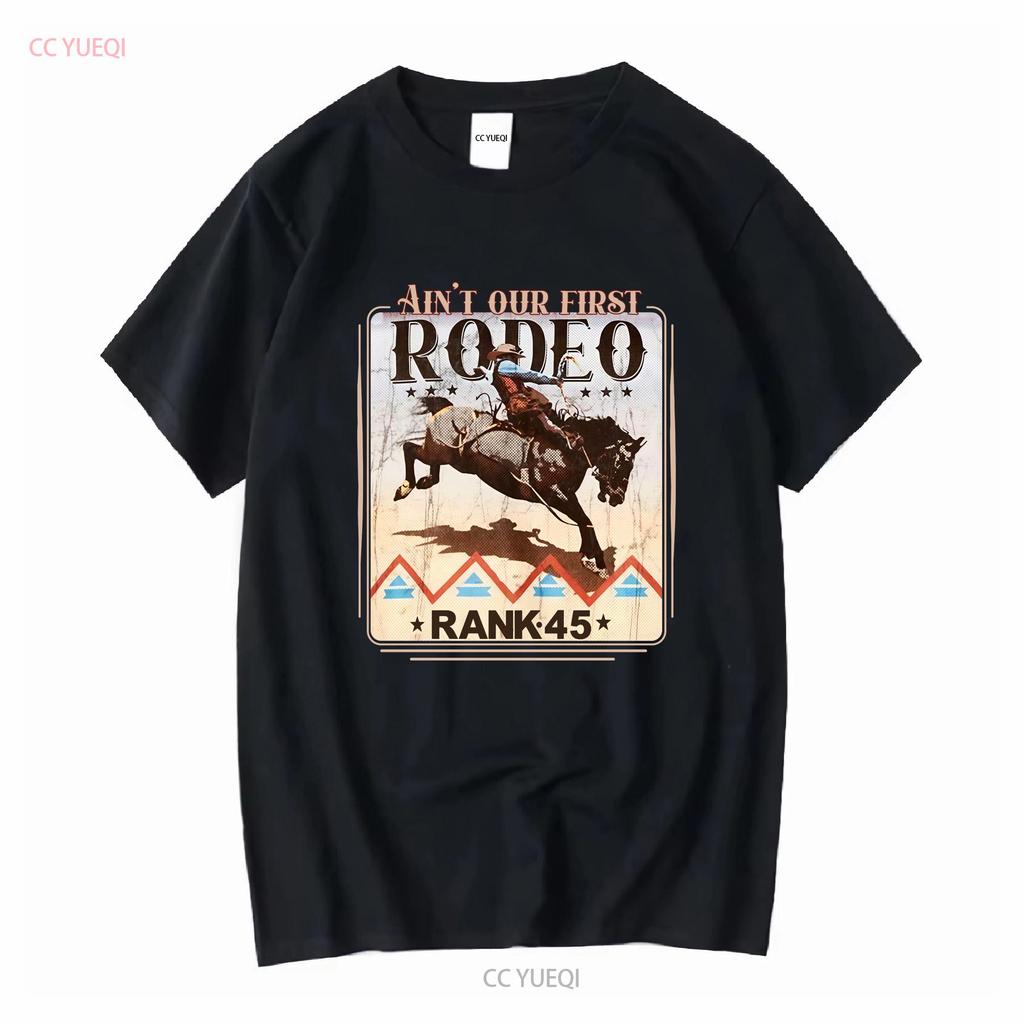 RANK 45 Mannen Rodeo Revival T-shirt RMFA24T70 BURG vintage Gewassen Unisex mode Stijlvol Casual Ademend Comfortabel