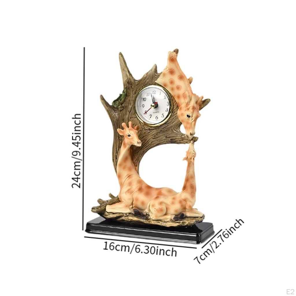 Animal Sculpture Clock for Tabletop Decor In Apartment Or Dining Room