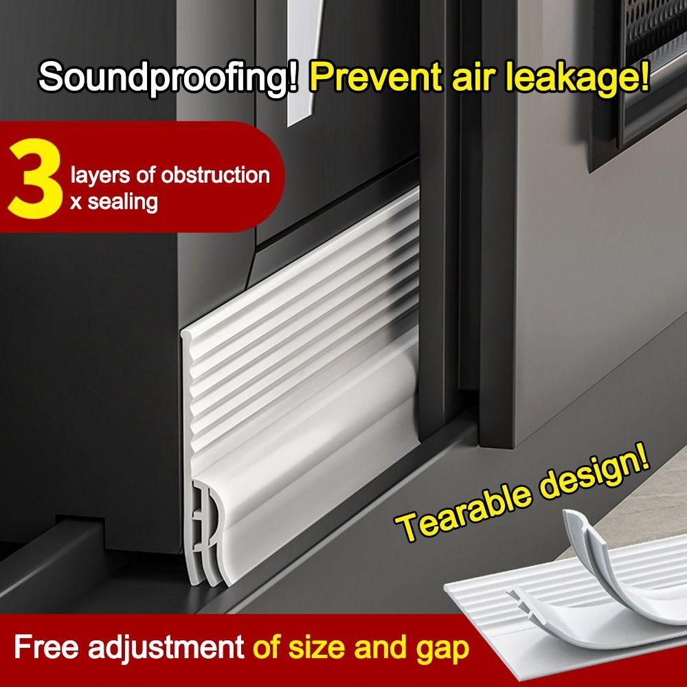 2M Rubber Sliding Door Sealant Strips Soundproofing Aluminum Alloy Soundproofing  Door Seals