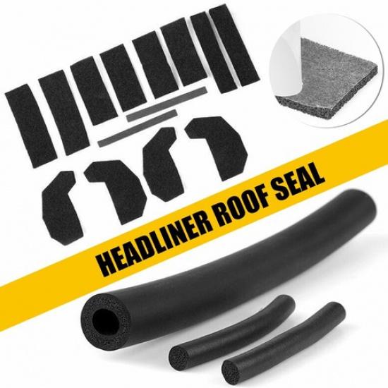 17 Pcs Hard Top Leak Repair Seal Kit Black Fit 2007-2018 Jeep Wrangler JK JKU