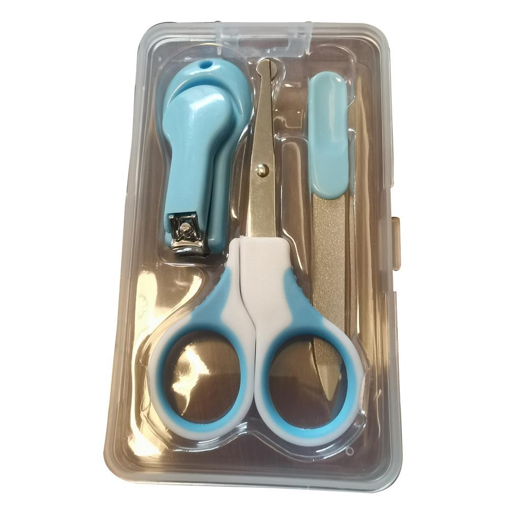 Baby Nail Scissors Newborn Anti-pinch Care Scissors Full Set of Nail Clippers Set Nail Clippers for Children and Babies синий