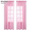 1/2Pcs Rod Pocket Voile Sheer Curtain Door Drape Shades  Living Room Bedroom Kitchen Decoration