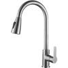 Stainless Steel Telescopic Rotatable Pull-Out Kitchen Faucet with Dual Water Outlets