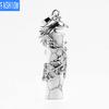 Creative Mascot Wrapped Natural Stone Cylindrical Pendant And Pink Crystal Necklace