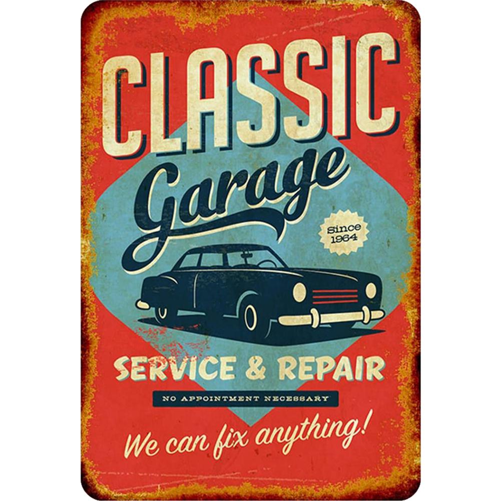 Vintage Garage Metal Tin Sign 2D Metal Wall Art Poster for Home Bar Decoration