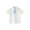 Polo Shirt Children's Half Sleeve Tops Patchwork Lapel T-shirt