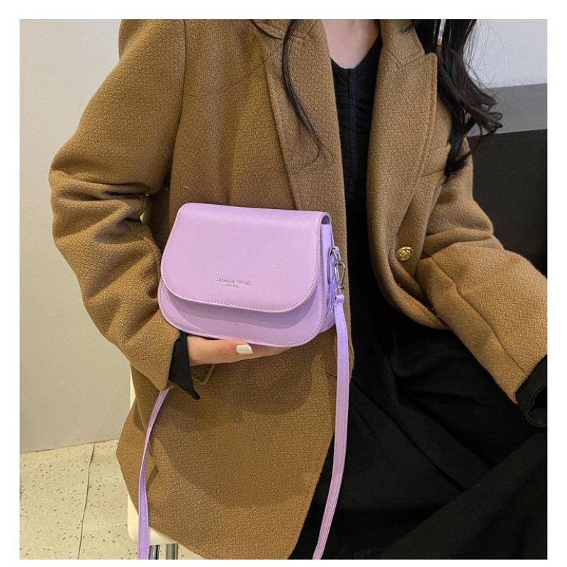 

Saddle bag Women s messenger bag New trendy casual summer simple fashion trend shoulder bag Women s bag светло-фиолетовый