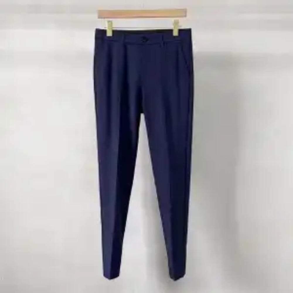 New Spring and Autumn Leisure Business High End Korean Fashion High Waist Pocket Slim Fit Straight Oversized Men's Pants