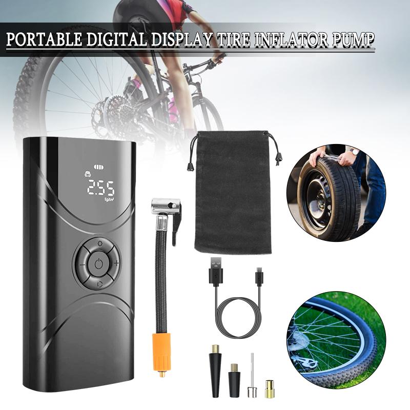 

PDTO 150 PSI воздушный компрессор для накачивания шин подходит для автомобильных мотовелосипедных шин, воздушный насос, беспроводной