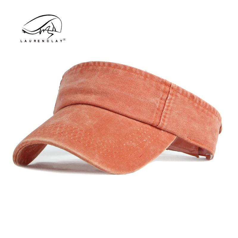 Hat Washed cotton empty top hat Men's and women's summer sun protection peaked cap Baseball cap