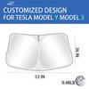 For Tesla Car Windshield Sunshade Folding Front Window Sun Shade Cover Heat Protection Visor For Model Y Model3 2024 Accessories