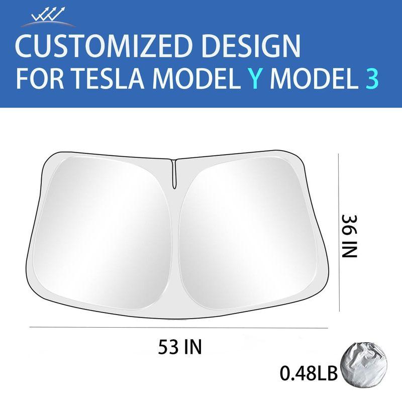 For Tesla Car Windshield Sunshade Folding Front Window Sun Shade Cover Heat Protection Visor For Model Y Model3 2024 Accessories