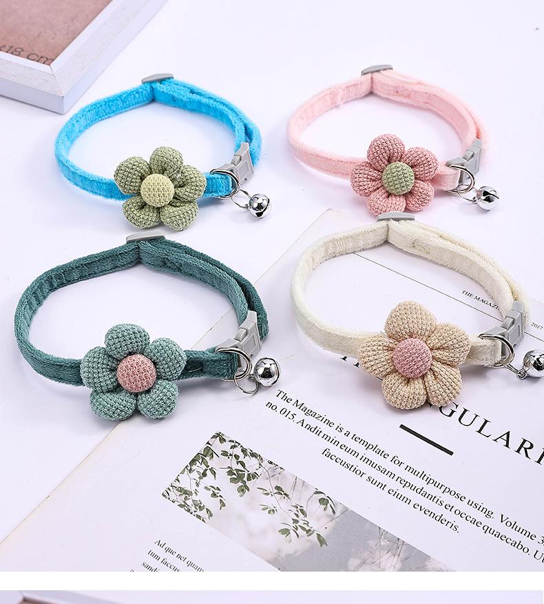 Fancyfamily Pet Plush Flower Collar Angel Wing Collar Cat Bell Collar Pet Cat Dog Universal Cute Collar