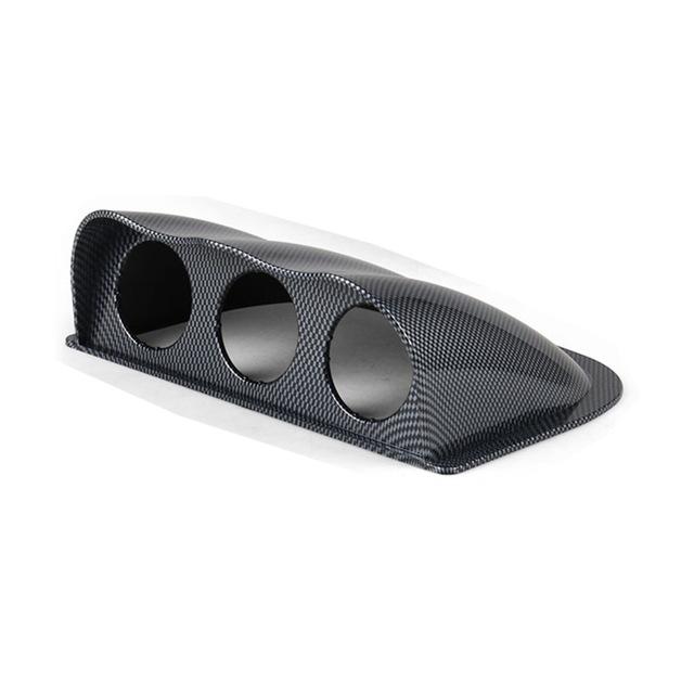 2" 52mm Gauge Pod Mount Holder Racing Dash Board Dual Triple Gauge Pod Black Carbon Fiber Color Double Triple Gauge Pods
