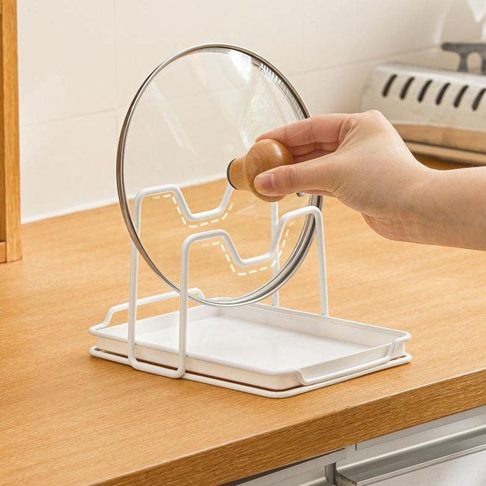 Rustproof Pan Pot Lid Holder Iron Shovel Spoon Rest Multifunctional Cutting Board Stand  Countertop