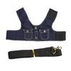 Hunde-Jeansjackengeschirr, weiches, bequemes, atmungsaktives Hunde-Jeanswestengeschirr mit Nylonleine für Haustiere