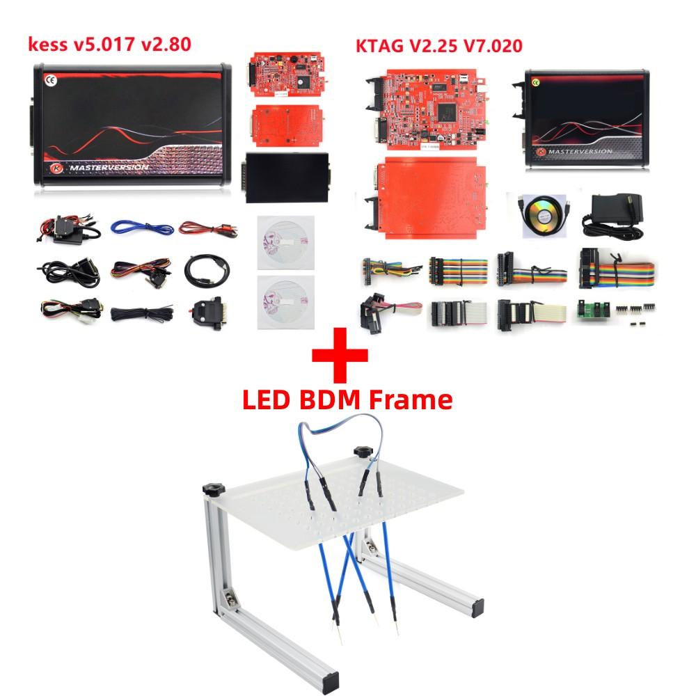 2025 KESS V2.80 EU V2 V5.017 V2.53 KTAG 4LED V7.020 V2.25 Rote Leiterplatte Online Kein Token OBD2 ECU Chip Programmierer mit Murata Filter