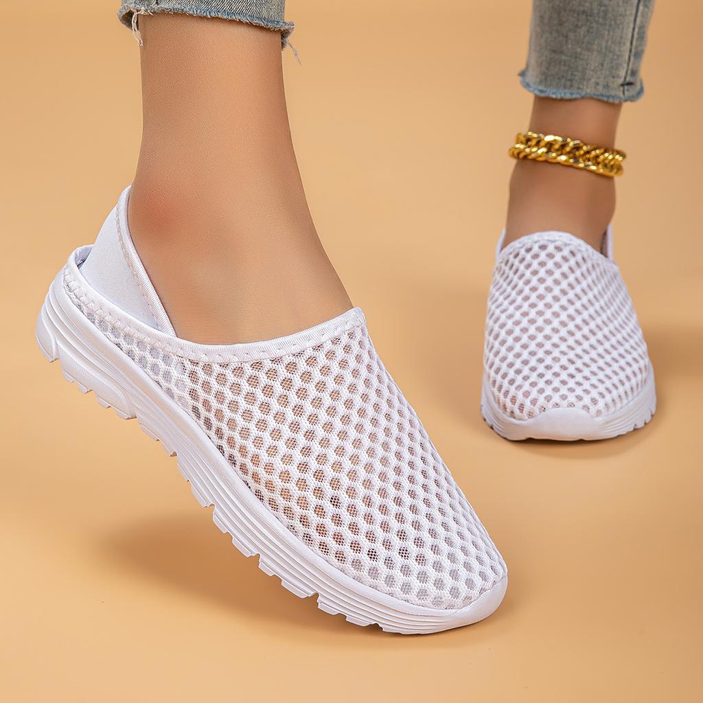 Nuove pantofole a mezzo sandalo in rete leggere e traspiranti, casual e comode, per primavera e autunno