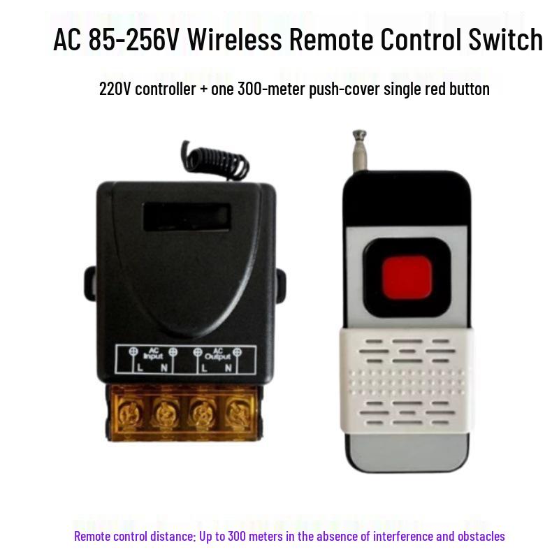 220V 30A Wireless Remote Control Switch for Water Pump, Motor, Range Hood, Exhaust Fan, and Sprayer.