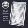 ZLIII 304 Stainless Steel Rectangular Deep Steamer Tray