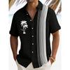 Men's Tropical Plant Shirt Hawaiian Shirt Button Up Shirt Short Sleeved Summer Printed Shirt