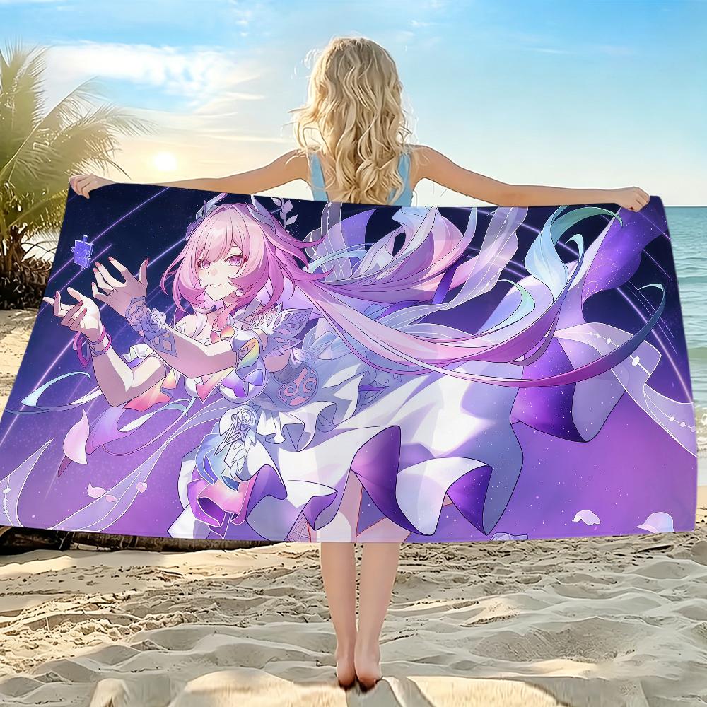 Game Honkai Star Rail Cyrene Towel Beach Bath Quick-Drying Lightweight Portable Sauna Camping Swim Pool Travel