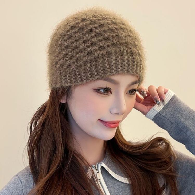 Woman Thicken Knit Hairband Wide Headband Earmuffs Hat for Girls Shopping
