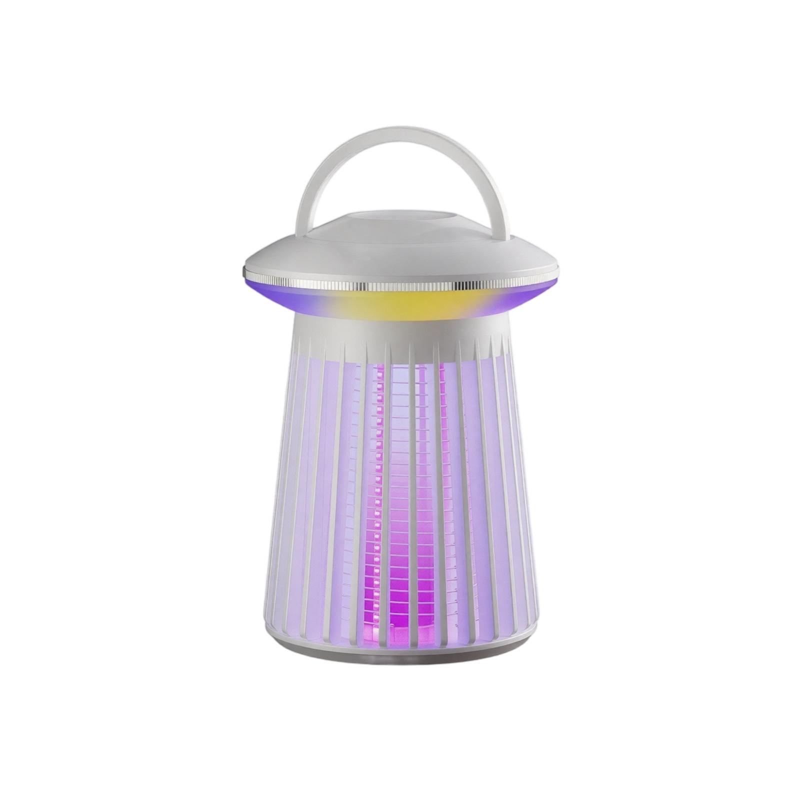 Electric Mosquito Killer Lamp Rechargeable Outdoor Camping Insect Zapper USB Powered Mosquito Trap Device with Hanging Handle and Silent Operation One Size белый