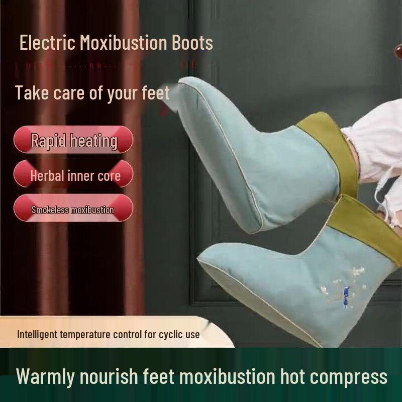 Electric Heated Mugwort Moxibustion Foot Boots