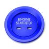 Blue Keyless Engine Push Start Button & Surrounding Ring For Cadillac Chevy GMC