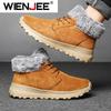 Winter Warm Men Boots New Casual Comfortable Durable Men Hiking Shoes Outdoor Big Size Leather Non-Slip Male High Top Snow Boots