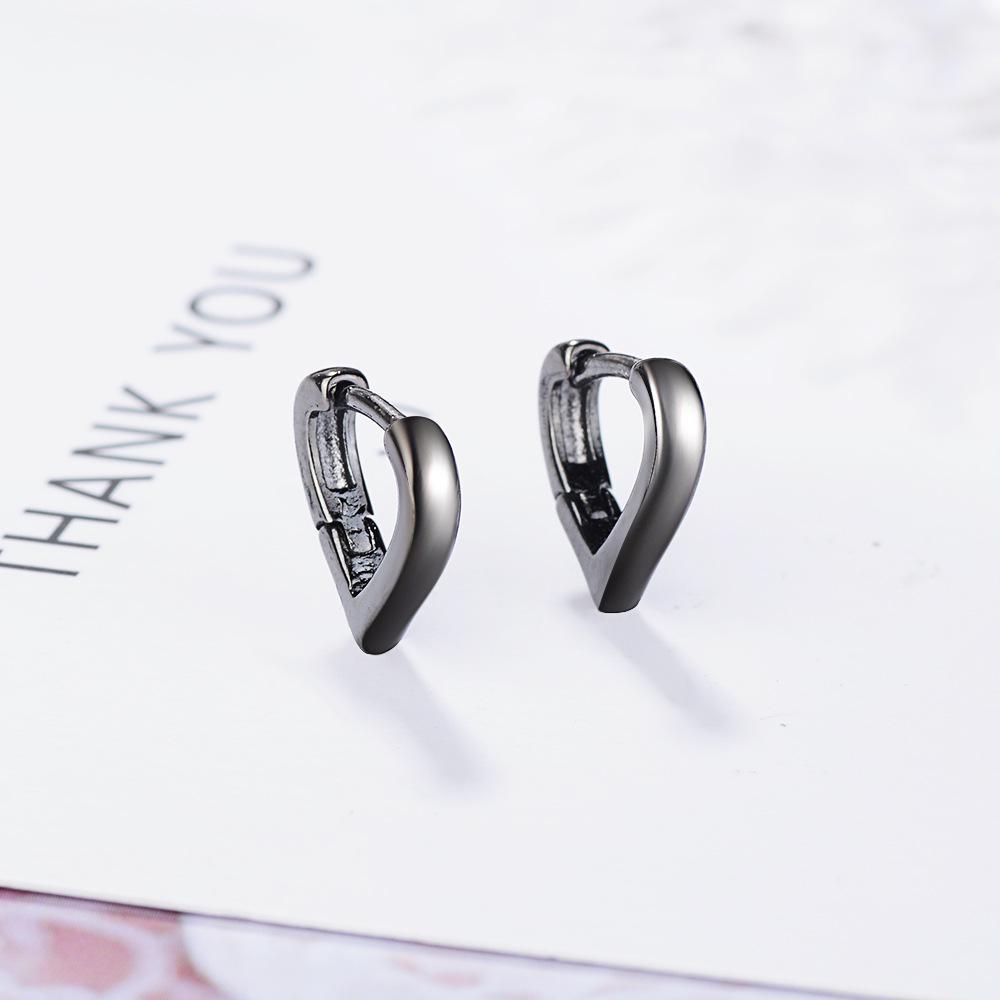 New 925 Sterling Silver Heart Stud Earrings For Women High Quality Exquisite Student Girlfriend Jewelry Accessories Heart Gift