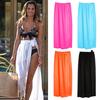 Summer Sexy Bikini Cover Up Swimwear Sheer Beach Maxi Wrap Bandage Split Skirt Beachwear F Size