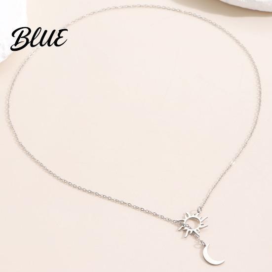 Retro Necklace Sun And Moon for Women Plated Y Romantic