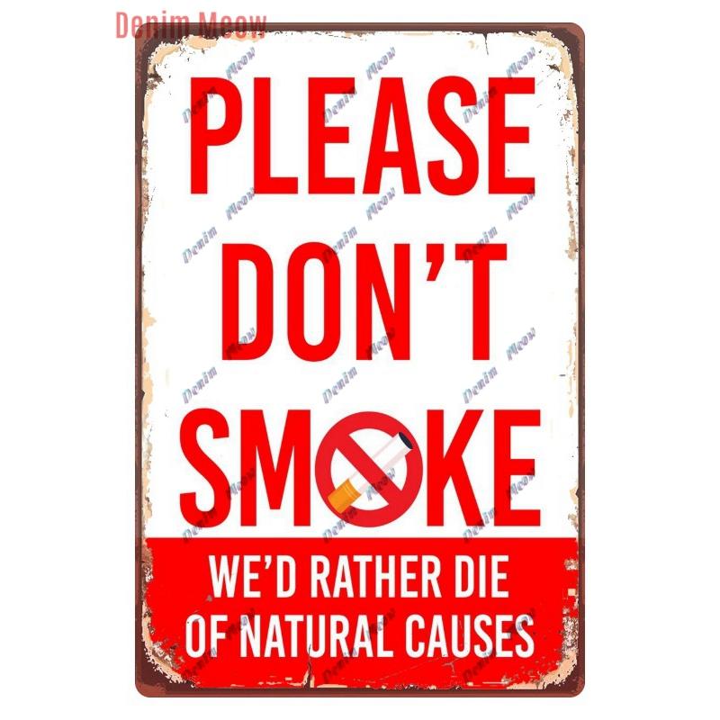 Vintage No Smoking Metal Plaque Free Wifi Tin Sign Public Bar Smoking Area Outdoor Decor Wall Decor WY