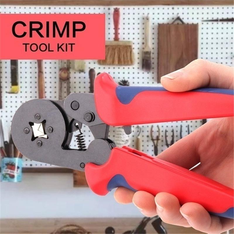 Crimper Plier Set, Self-adjustable Wire Crimping Tools Wire Crimping Terminals  Wire Cable Tube Terminals  with 800/1200PCS Sets 0.25-10mm²