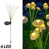 Solar Garden Jellyfish Lights Outdoor Mushroom Stakes Lights with Swaying LED Firefly Decorations for Patio Pathway Christmas