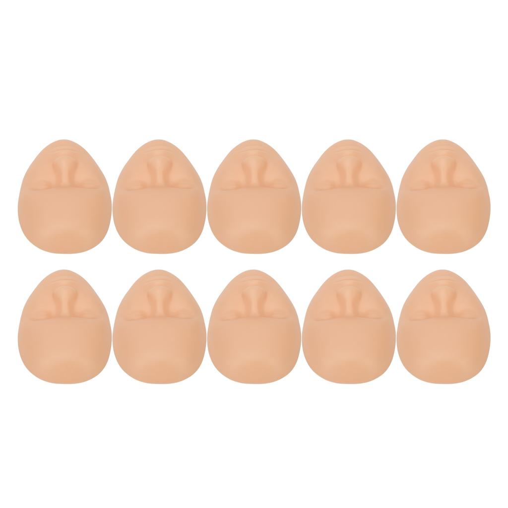 10pcs Tattoo Practice Skin Head 3D Soft Silicone Eyebrow Eyeliner Lip Microblading Tattooing Skin for Beginners
