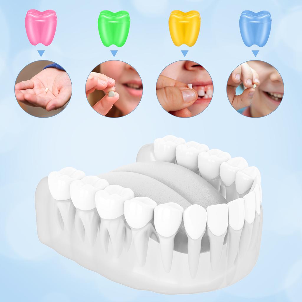 5 Pcs Baby Tooth Box Keepsake Container Milk Teeth Saver Necklace Child Memory Storage Holder Jar Decorative Gift For