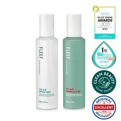 Flip Cica-Aloe Ampoule Toner 200ml + Calming All-in-One 200ml