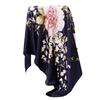 Floral Scarf, 90cm: A Luxurious Ladies’ Square Scarf, Shawl, Satin Headscarf or Neckerchief