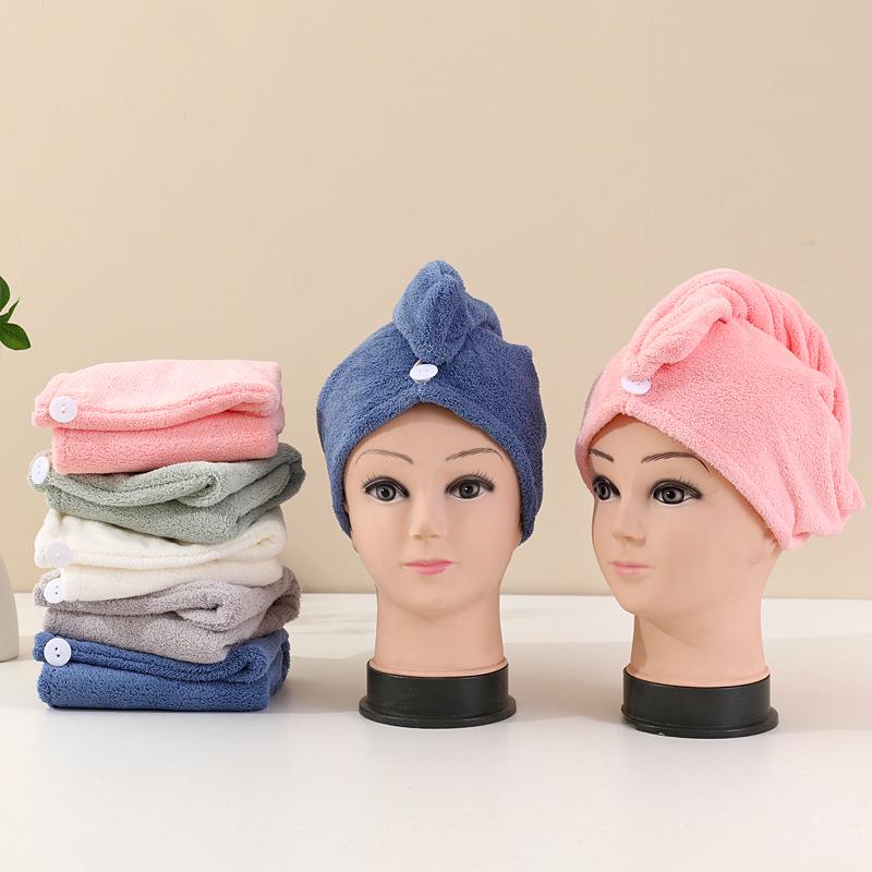 Women's Quick-Dry Single Layer Hair Drying Cap with Strong Water Absorption - Thickened Bath & Home Towel