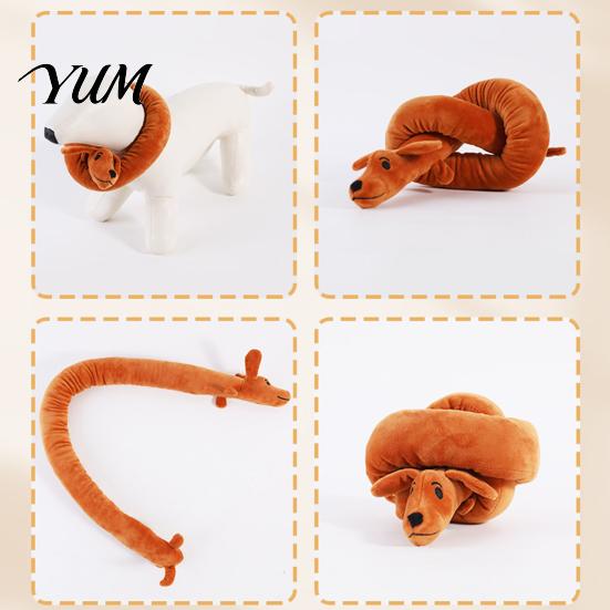 Durable Squeaky Dog Toys Plush Toy, Long Strip Stuffed Animal Chew Soft Pet Interactive Tug-of-War Toy for Small To Medium Dogs Biting Shaking Shaped