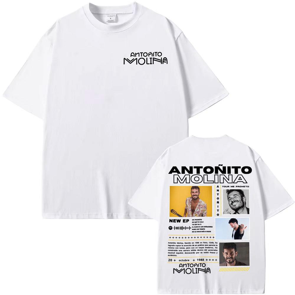 Rapper Antonito Molina Tour 2025 Album Tshirts For Unisex Harajuku Gothic High Street T Shirt Male Casual Cotton Oversized Tshirt