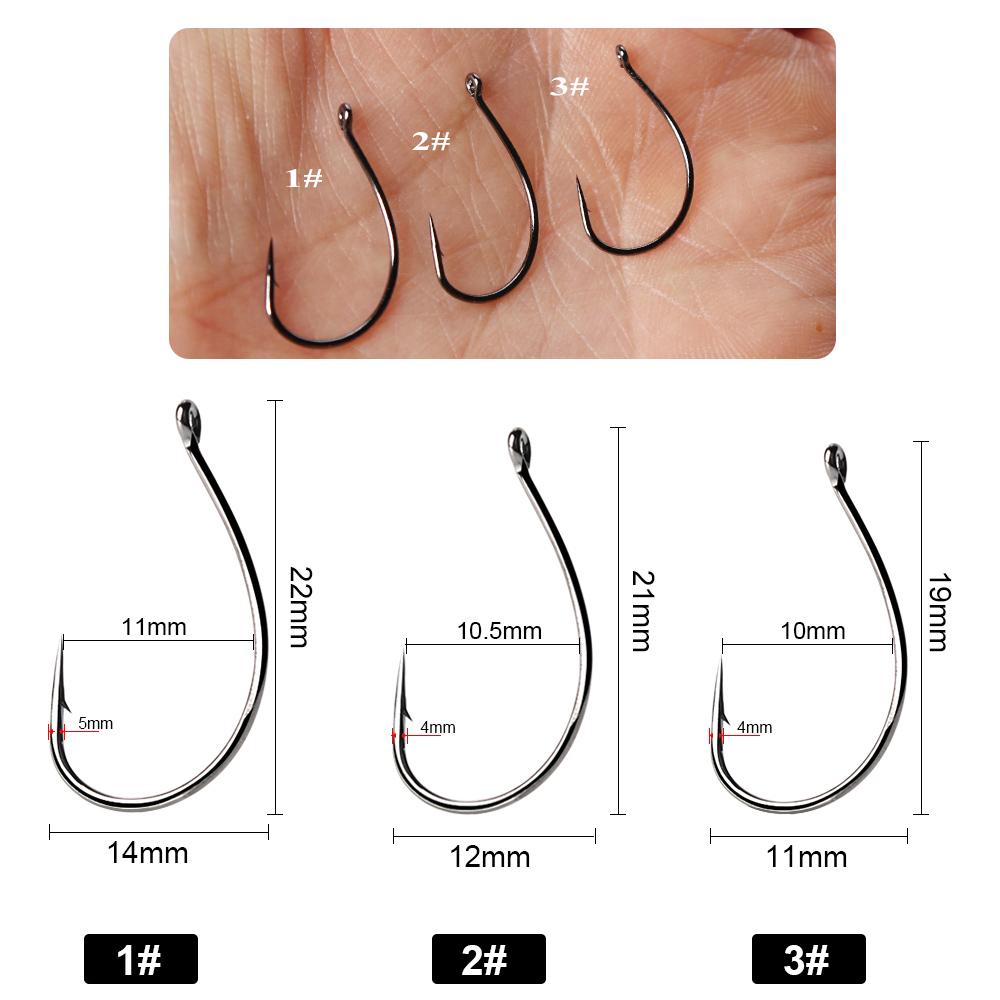 Fishking 8003A High Carbon Fishing Hooks Saltwater Sea Fishing Circled Assist Stainless Steel Fish Hooks 30pcs/bag