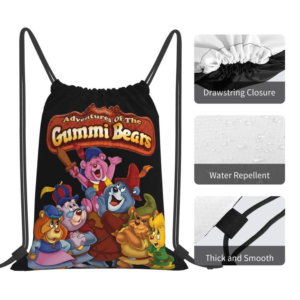 Gummi Bears For Fans Backpacks Casual Drawstring Bundle Pocket Sports Bag Book Bags for Travel Students