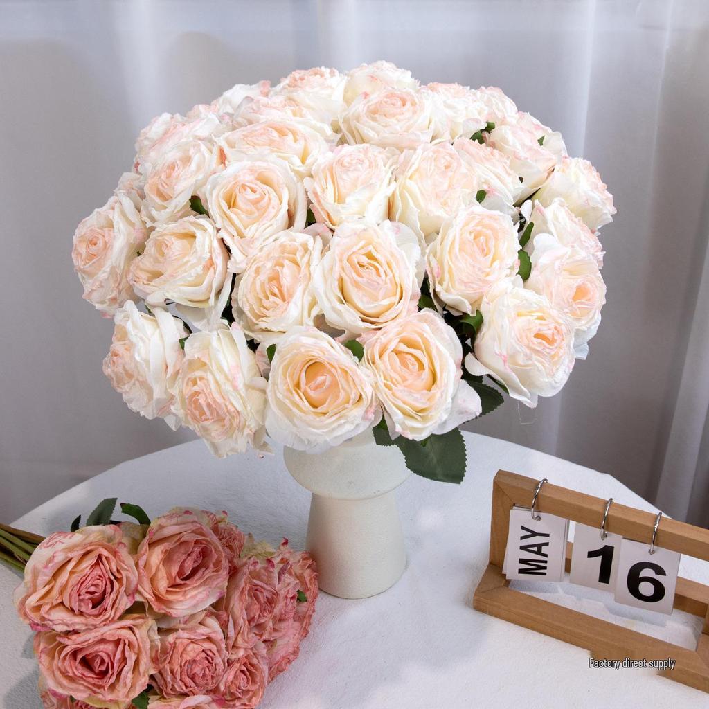 Premium Realistic Artificial Roses Bouquet for Home Decoration and Photography Props