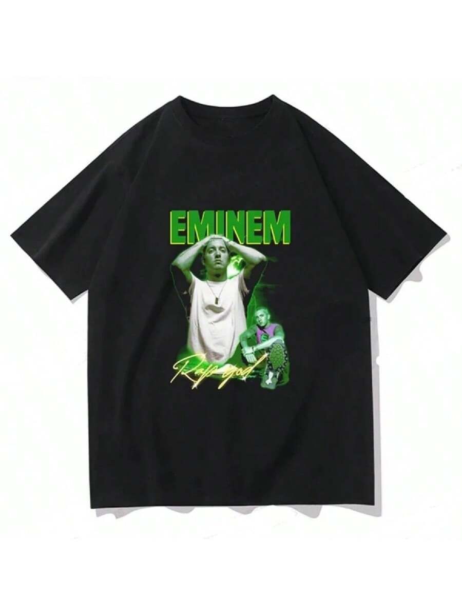 

Summer Eminems T Shirt Men Fashion T-Shirt Cotton Tshirt Kids Hip Hop Tops Tees Women Tshirt Y2k Camiseta Boy Tees Rapper 829024 XXXXXL чорний